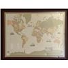 Image 1 : World Map custom framed