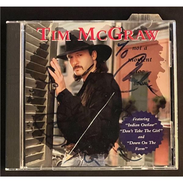 Tim McGraw Not a Moment Too Soon Signed CD
