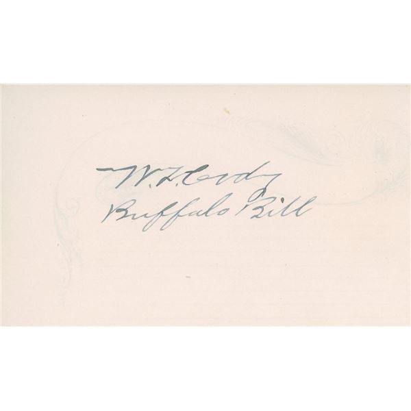 Buffalo Bill signature cut. GFA Authenticated