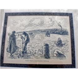 C. PISSARRO "Paysans de la Village" 1906