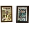 Image 1 : Group of 2 Framed Mirrors - Beefeater London Distilled Dry Gin & Guy Laroche