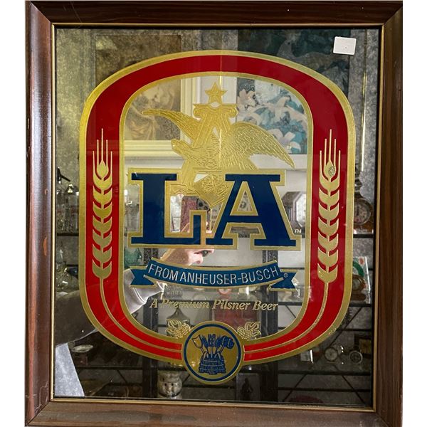 Framed LA From Anheuser-Busch Mirror