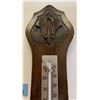 Image 3 : Vintage Wooden Wall Barometer & Thermometer Weather Station