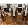 Image 2 : Set of 4 Silver Style Checkered Highball Glasses