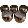 Image 1 : Set of 5 Silver Style Starburst Lowball Glasses