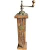 Image 1 : Antique Wood Coffee Grinder with Metal Crank