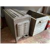 Image 5 : Galvanized Fittings Wooden Crate with Vintage Metal Heater & Assorted Ceramic Pieces