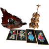 Image 1 : Decorative Wood Burl Bear Display, German-Style Music Tower & Reverse Glass Art