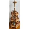 Image 4 : Decorative Wood Burl Bear Display, German-Style Music Tower & Reverse Glass Art