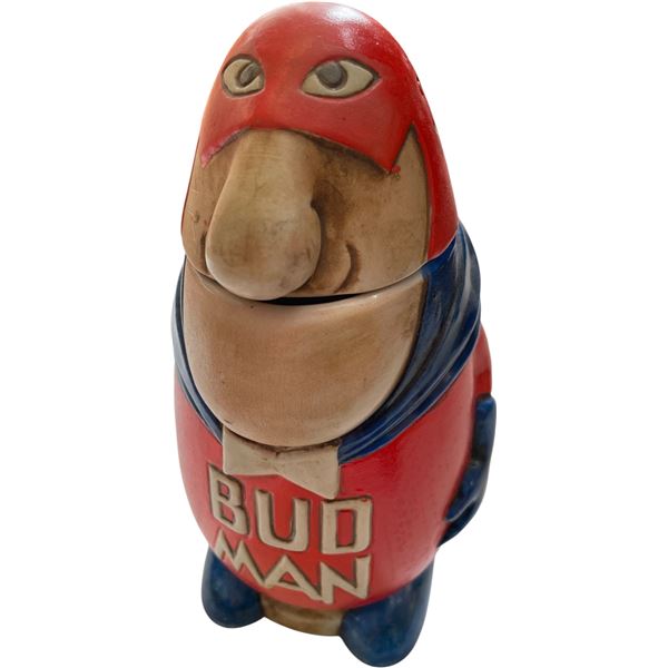 Bud Man Advertising Character Cookie Jar