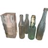 Image 1 : Assorted Vintage Glass Bottles Including Frosted Coca-Cola Glass