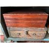 Image 5 : Vintage Glass Water Carboy Jug with Wood Tool Boxes and Beverage Cooler
