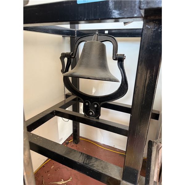 Large Cast Iron Schoolhouse / Farm Bell with Mounting Yoke