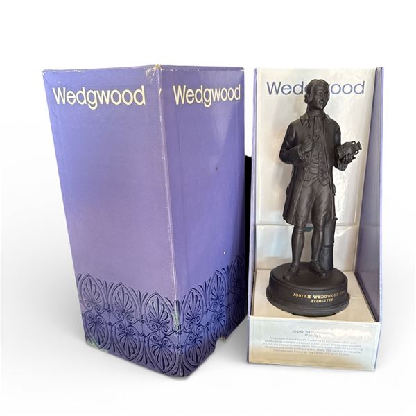 Wedgewood Black Basalt Statuette of Josiah Wedgewood FRS in Original Box
