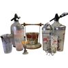 Image 1 : Group of Misc - Drink Mixer Glasses, Soda Siphon, Barware Set, Bowling Ball Mixers, Etc,