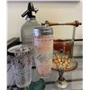 Image 5 : Group of Misc - Drink Mixer Glasses, Soda Siphon, Barware Set, Bowling Ball Mixers, Etc,