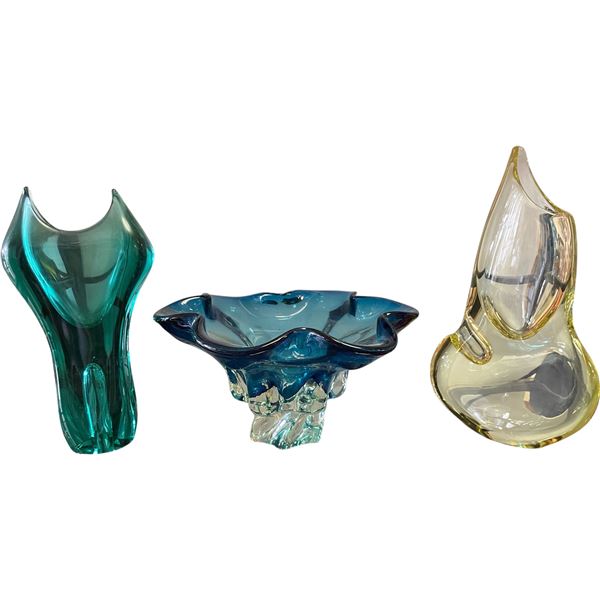 Group of 3 Art Glass Bowls