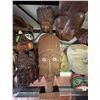 Image 3 : Shelf Lot of Native Art Decor - Mini Totem, Mask, Statue, Etc.