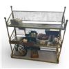 Image 1 : Vintage 3 Shelf Metal Display Shelf - 4x15x52" - Contents Not Included