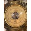 Image 3 : Vintage Deer Motif Wall Barometer with Round Framed Asian Scene Print