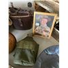 Image 4 : Group of Misc - Vintage First Aid Kit, Aurora Borealis Bowl, Water Canteen, Scout Picture, Etc.