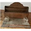 Image 2 : Vintage Wooden Steamer Trunk & White Sewing Machine w/ Case