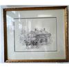 Image 4 : Group of 6 Various Framed Pictures - Women & Dog, Farm Landscape, Farmhouse, Vintage Lollipop String