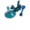 Image 2 : Teal & Blue Art Glass Decorative Collection