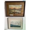 Image 4 : Group of Framed Landscape Prints & Textured Floral Still Life Painting