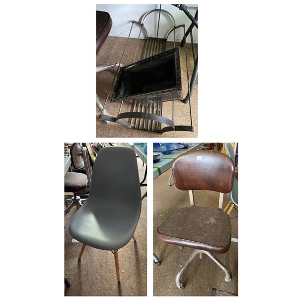 Group of 2 Chairs & Kitchen Pot Rack