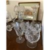 Image 3 : x2 End Tables w/Various Style Glassware - Red Wine Glasses, White Wine Glasses, Barbell Glass