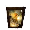 Image 5 : Framed Illuminated Fantasy Angel Artwork in Carved Wood Frame (Tested - Working)