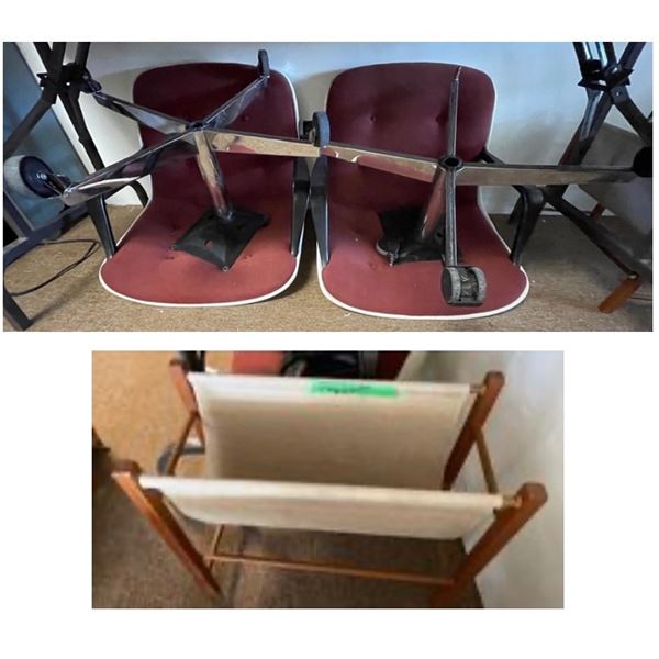 Group of 2 Disassembled Office Chairs