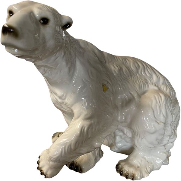 Large Ceramic Polar Bear Figure