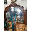 Image 4 : Vintage Oak Curio Display Cabinet with Leaded Glass 61in W x 22in D x 71 - Please Pick Up Last Day -