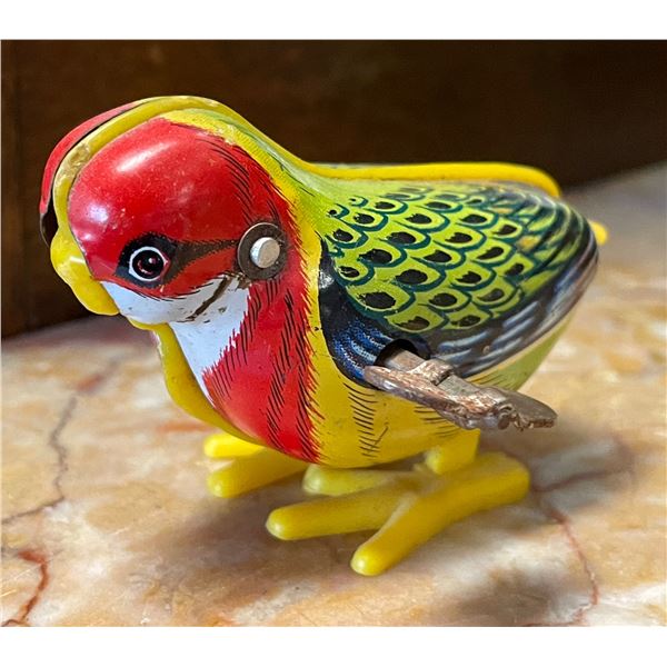 Vintage Wind-Up Tin Bird Toy