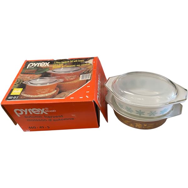 Pyrex Autumn Harvest Casserole Set & Covered Dishes