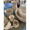 Image 3 : Assorted White Stoneware Mixing Bowls & Pottery Vessels
