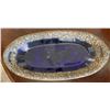 Image 3 : Cobalt Glass Bowl in Ornate Silver Tone Stand