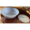 Image 4 : Light Blue Milk Glass Covered Bowl & Refrigerator Dishes