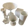 Image 1 : White Milk Glass Vases, Compote & Decorative Pieces