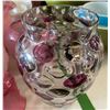 Image 3 : 7 Pink Glass Lot - Fenton-Style Ruffle Vase, Swirl Vase, Hobnail & Spot Bulb Vase