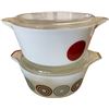 Image 1 : Pyrex Vintage Moon Deco and 1970s Bullseye Casserole, with 2 Glass Lids (475‚€[x=#