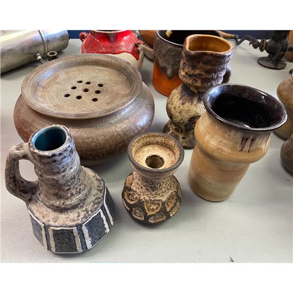 5 Assorted Decorative Pottery & Ceramic Vessels