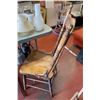 Image 5 : 2 Vintage Chairs and Iron Side Saddle Wall Rack