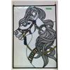 Image 1 : Stained Glass Carousel Horse Panel, H36" x W26"