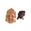 Image 4 : 4 Carved Wooden Masks, Tallest H10.5" & Mold 12.5" x 13"
