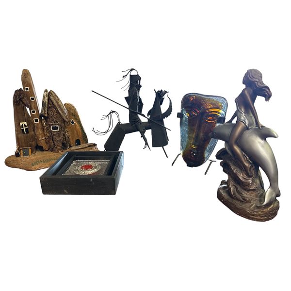5 Mixed Sculptures & Decorative Art