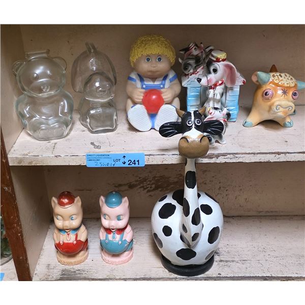 Antique vintage piggy banks