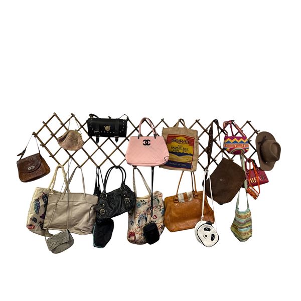 Mixed Lot of 15+ Handbags, Purses and Hat